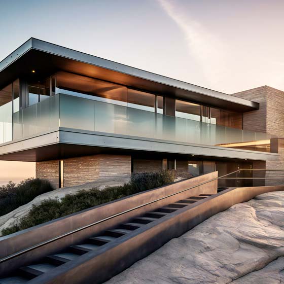 Progressive satin-finish glass parapets Madras® Nuvola. lp-01-nuvola-parapetto-villa-mare-thb-560px.jpg